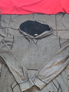 D&G Dolce Gabbana Gray Hoodie with Black Hood Lining Made In Italy